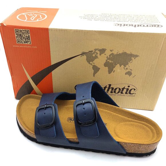 WOMEN AEROTHOTIC MEMORY FOAM CORK FOOTBED SLIDES - SANDAL Size 9 - Picture 10 of 10